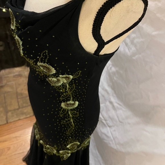 Vintage Y2K silk black beaded gown 🖤 - Picture 5 of 10